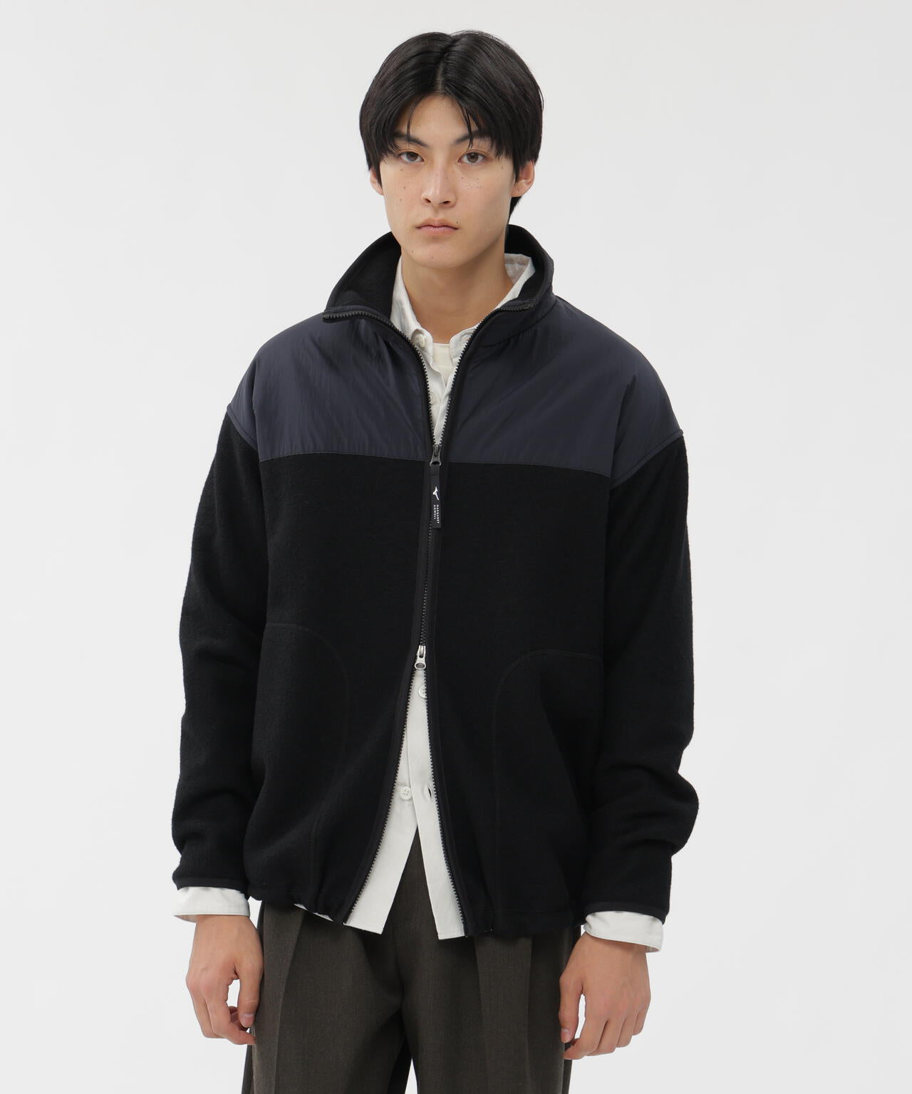 WOOL NYLON COMPRESSED JERSEY BLOUSON