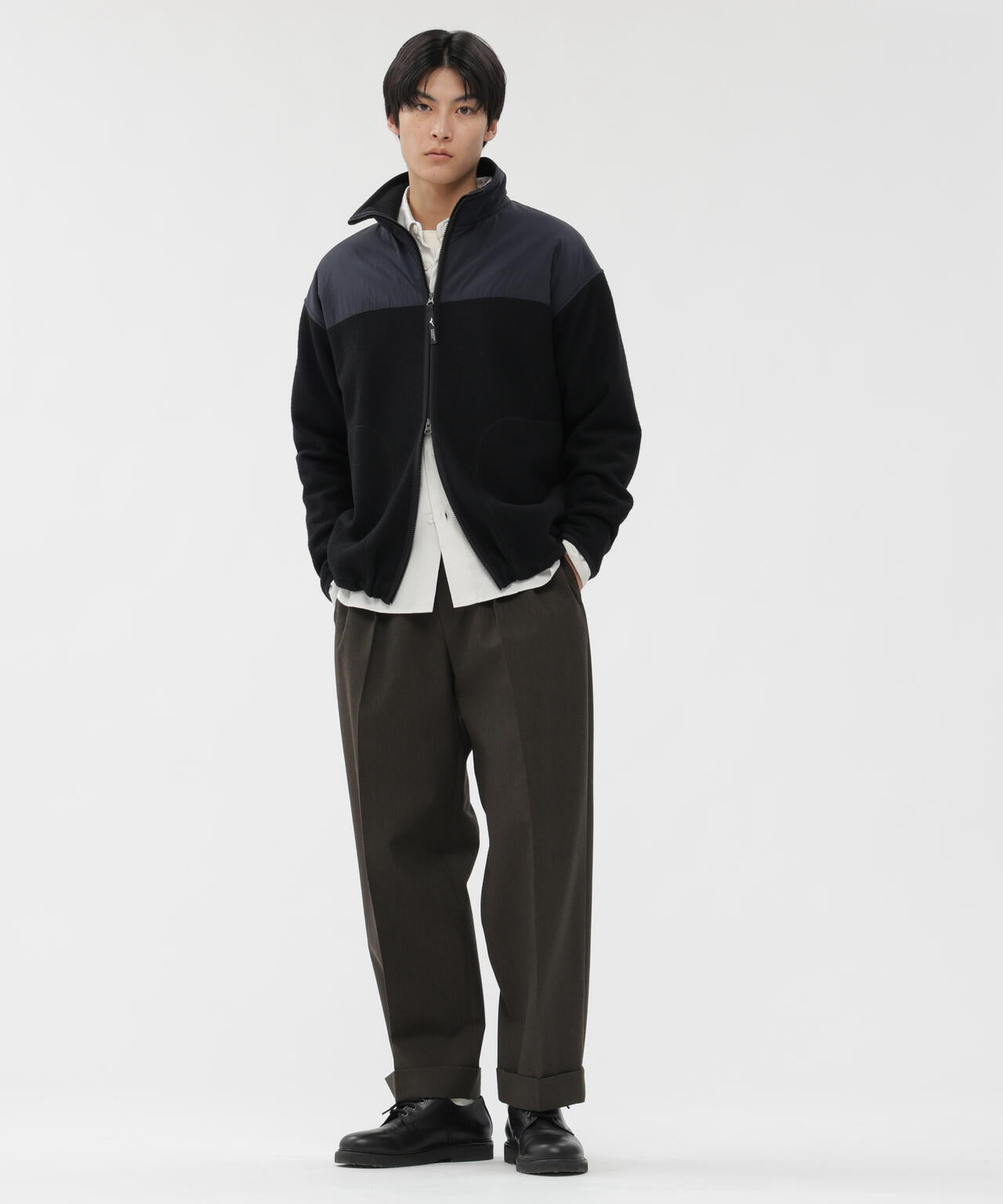 WOOL NYLON COMPRESSED JERSEY BLOUSON