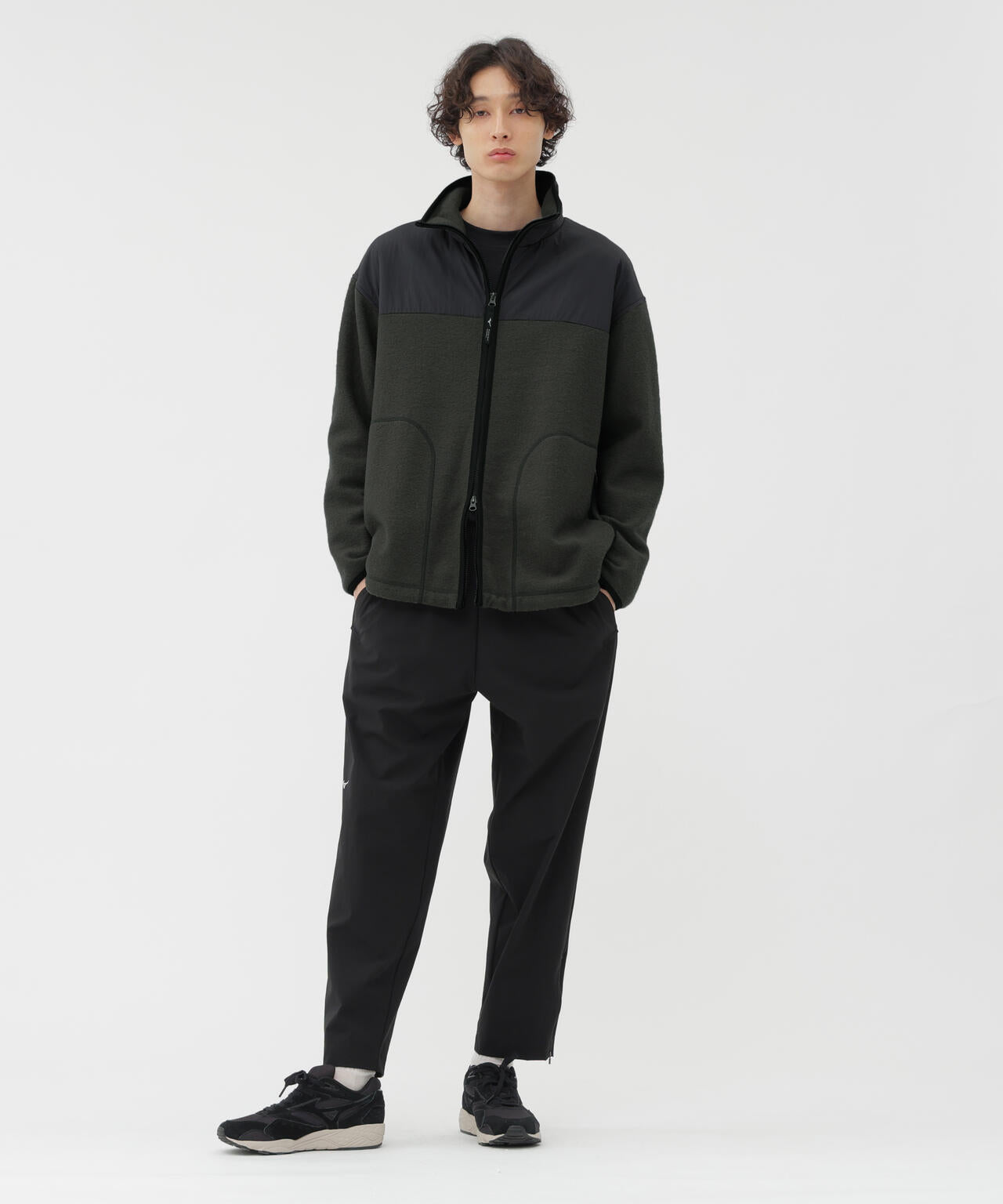 WOOL NYLON COMPRESSED JERSEY BLOUSON