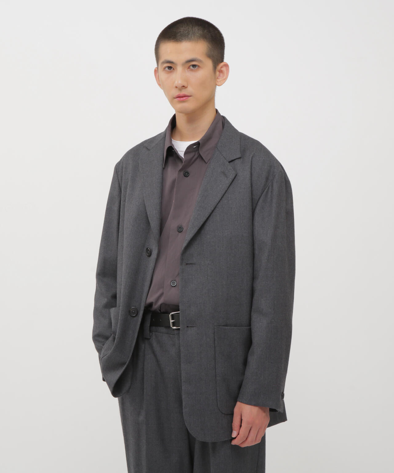 MILLED FINE WOOL TWILL JACKET