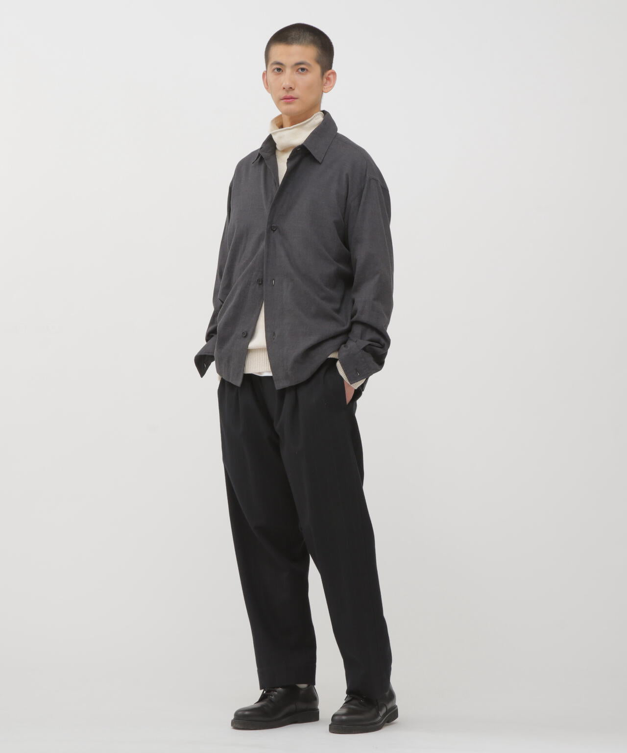 STRIPE FLANNEL TROUSERS