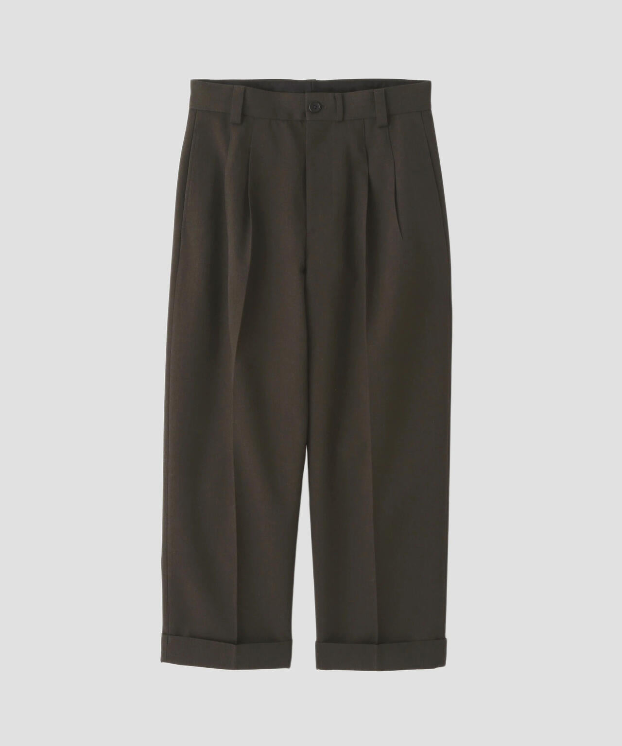 COMPACT WOOL SERGE TROUSERS