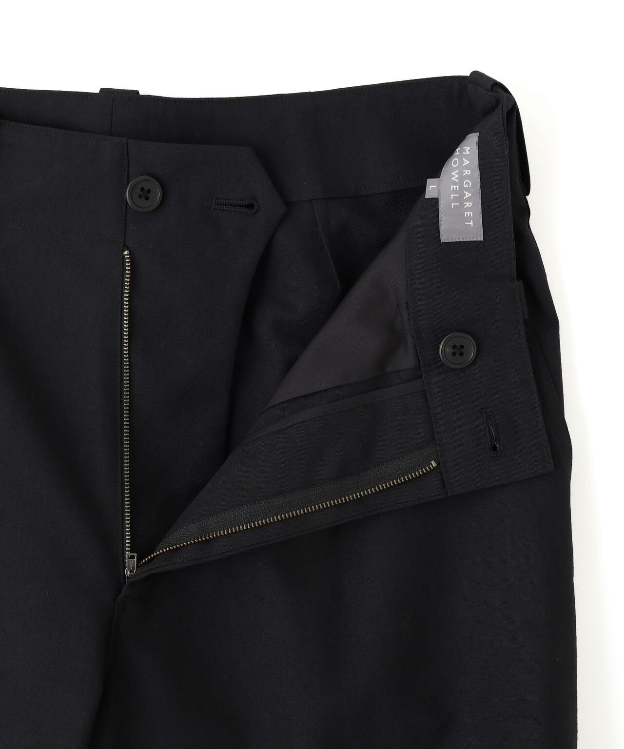 DRY WOOL PLAINWEAVE TROUSERS