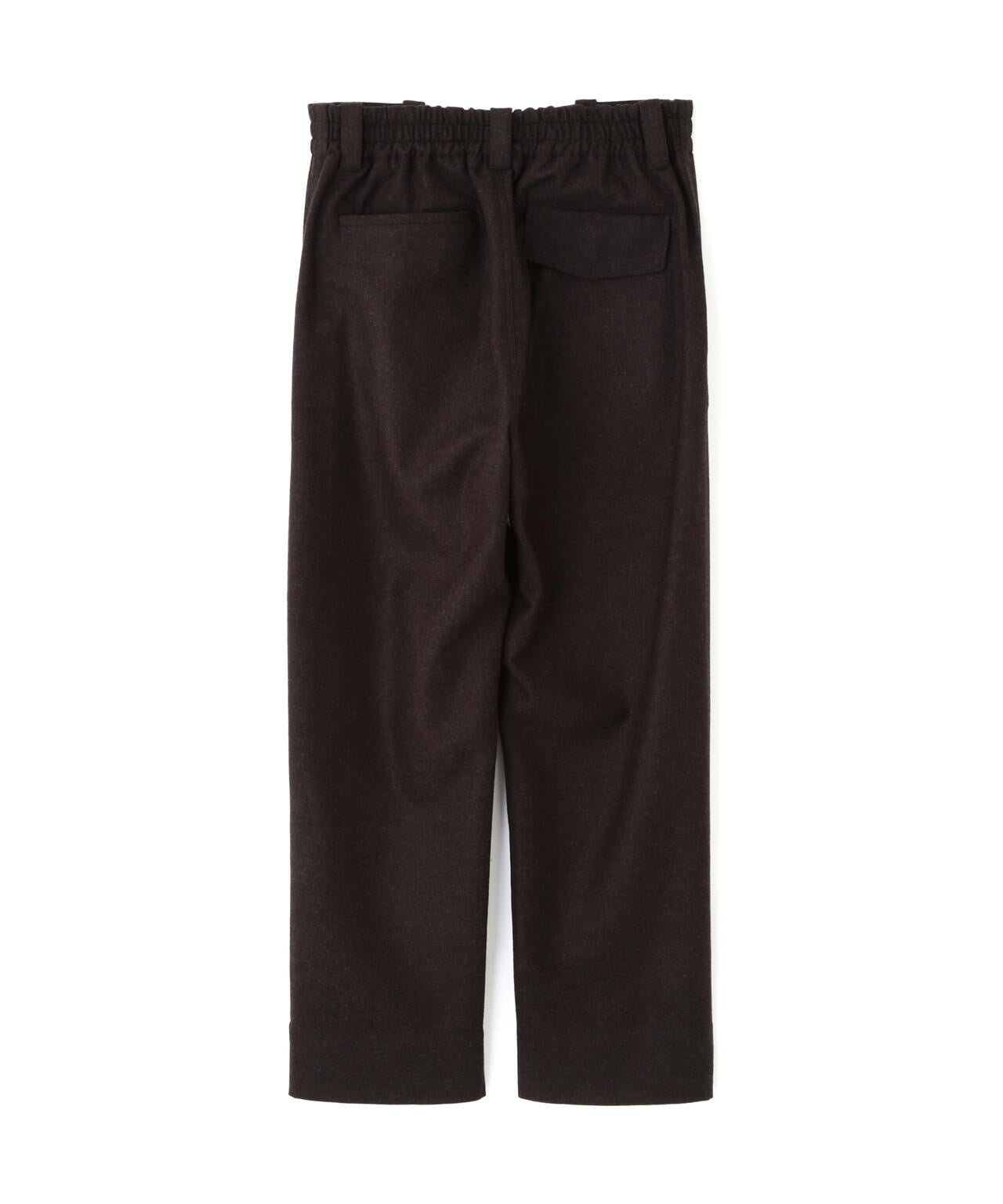 COMPACT YARN DYED WOOL TROUSERS