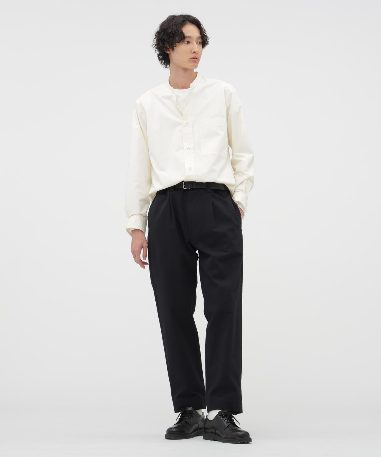 IRREGULAR COTTON TWILL TROUSERS