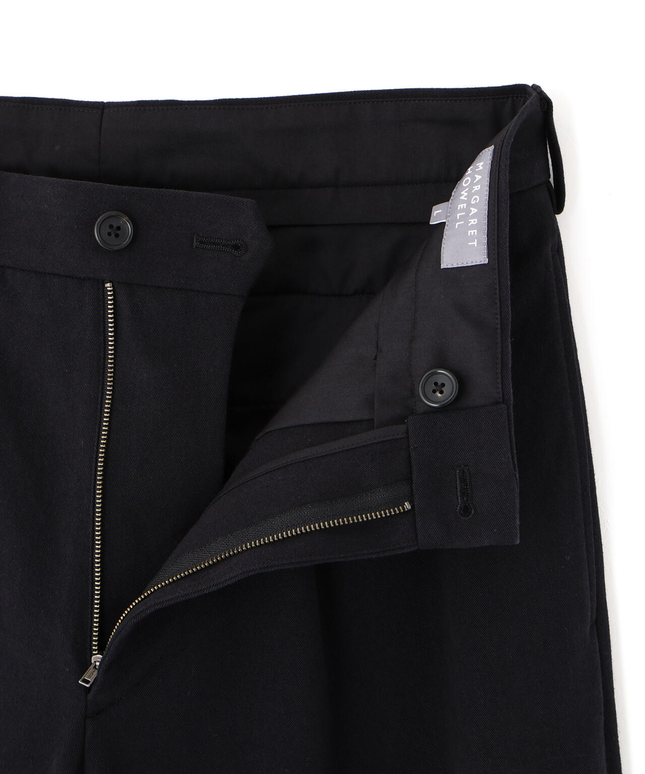 IRREGULAR COTTON TWILL TROUSERS