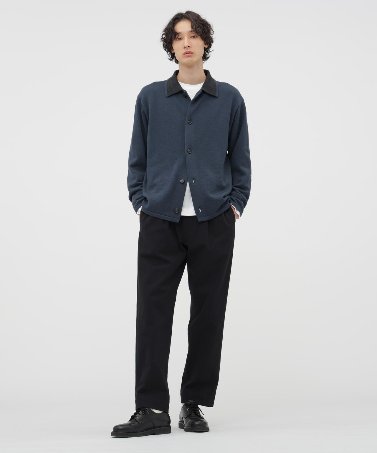 IRREGULAR COTTON TWILL TROUSERS