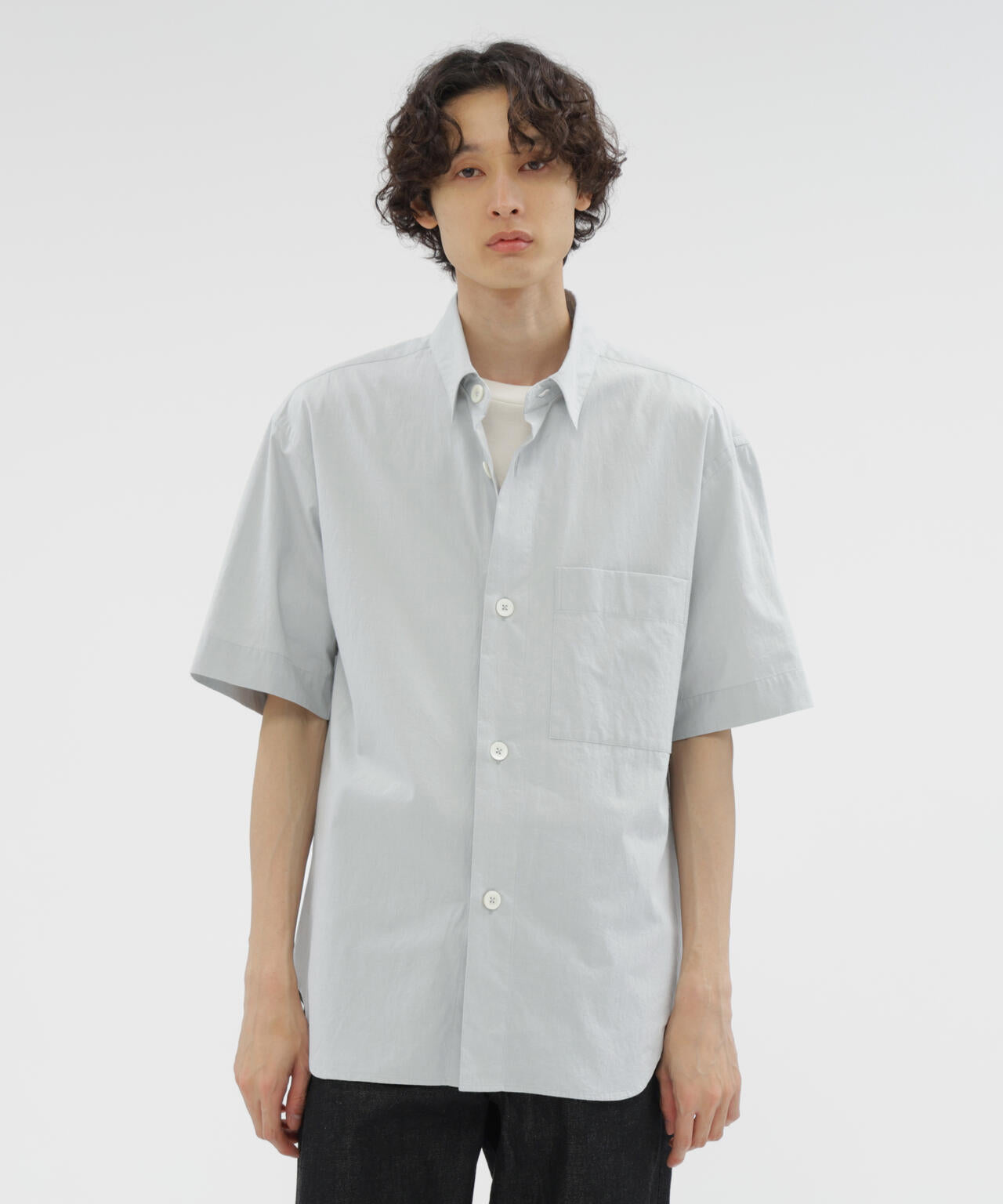 MELANGE COTTON POPLIN SHIRT