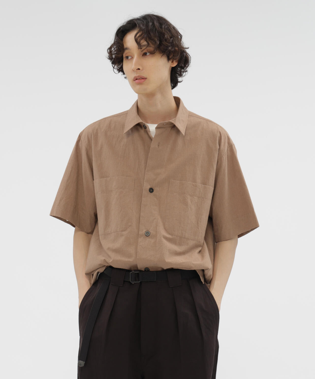 MELANGE COTTON POPLIN SHIRT