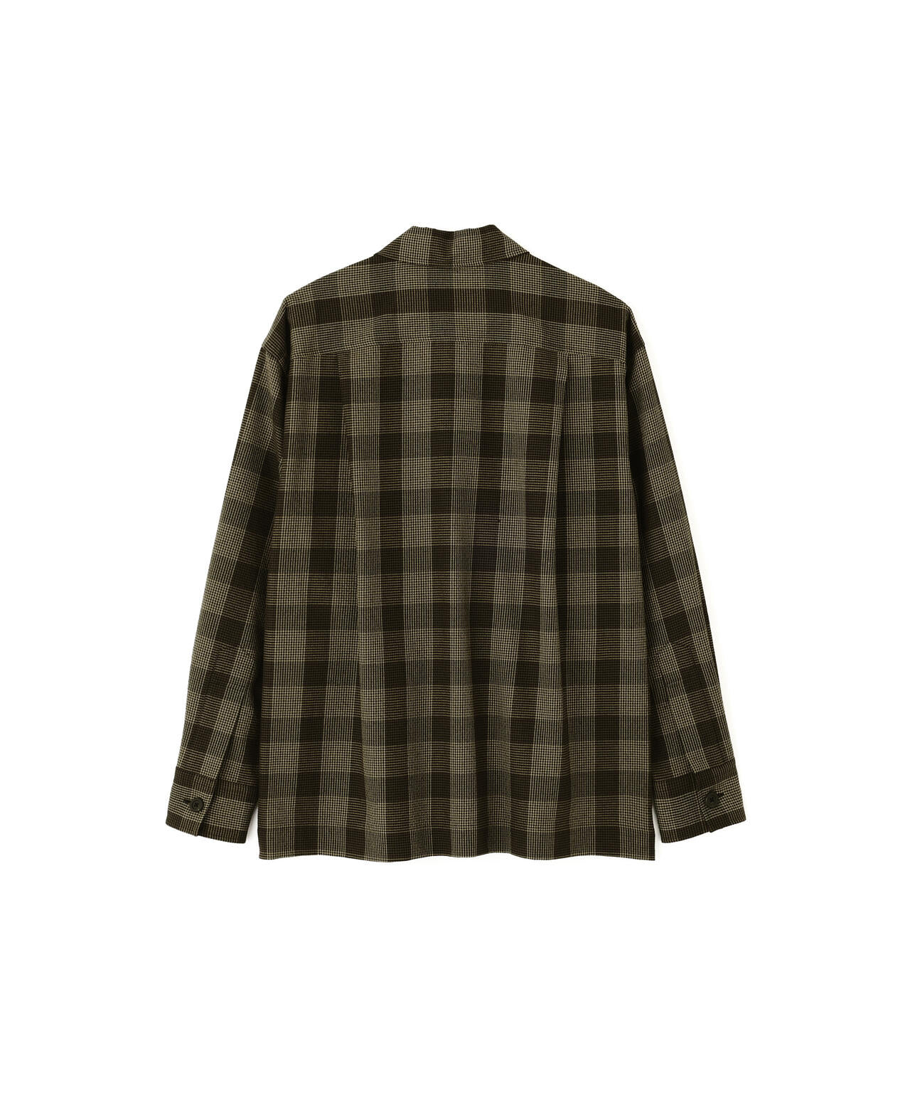 GRAPHIC YARN DYED WOOL COTTON SHIRT