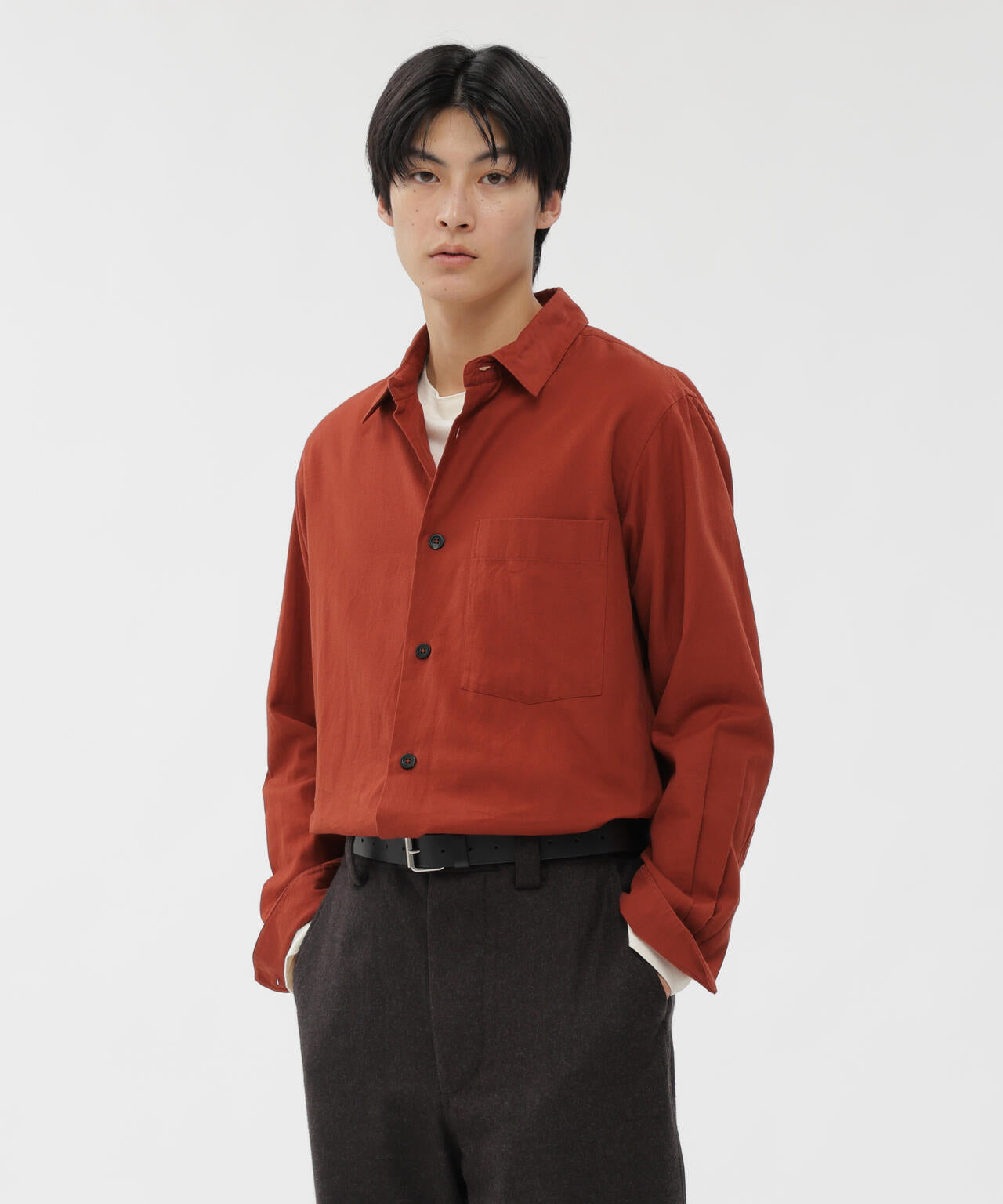 COTTON CASHMERE TWILL SHIRT