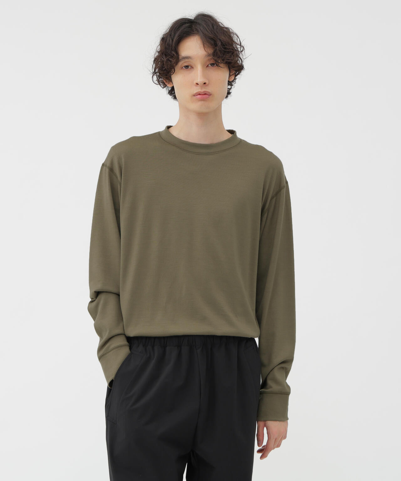 FINEGAUGE WASHABLE WOOL JERSEY TOP