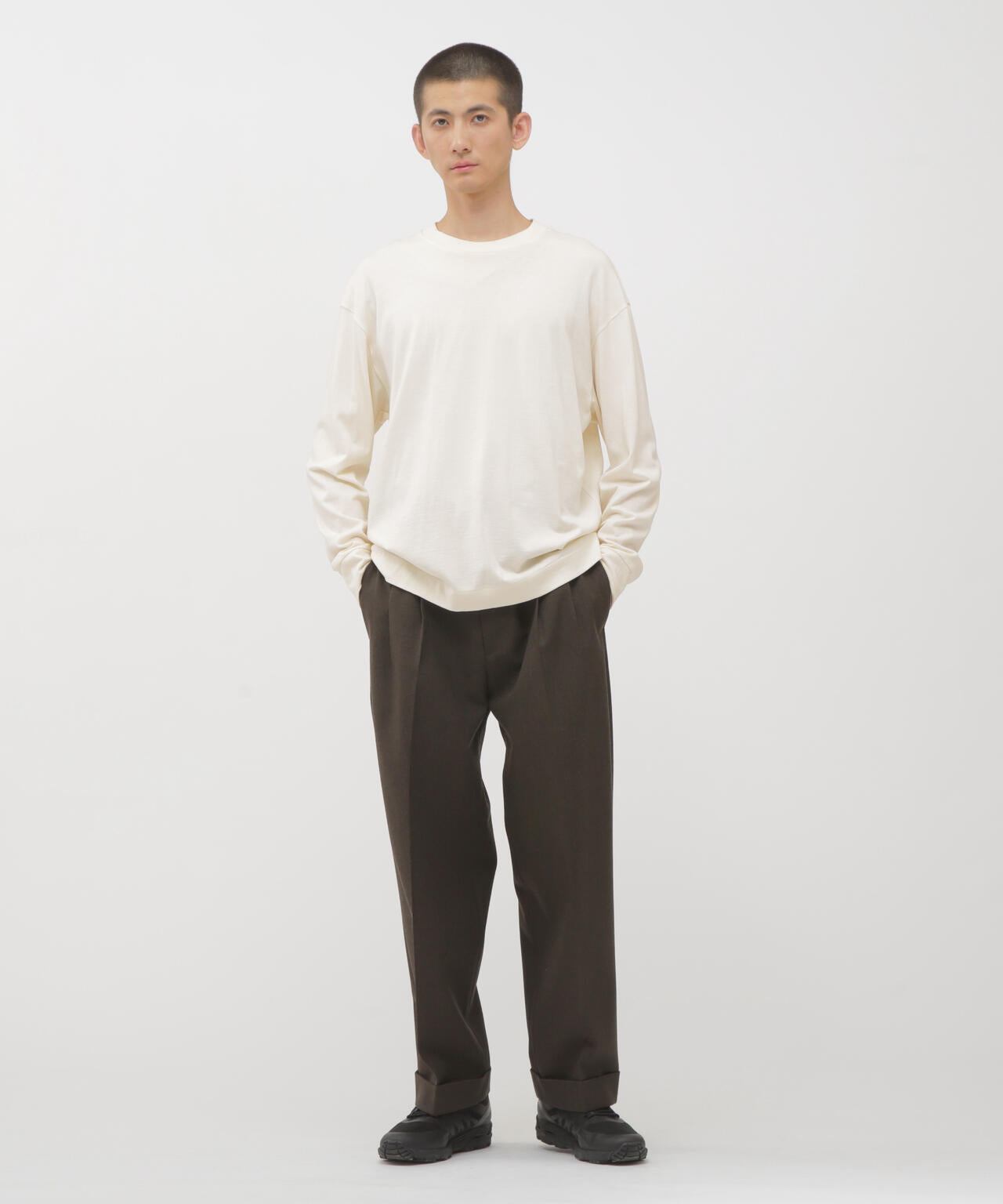 SOFT COTTON WOOL JERSEY TOP