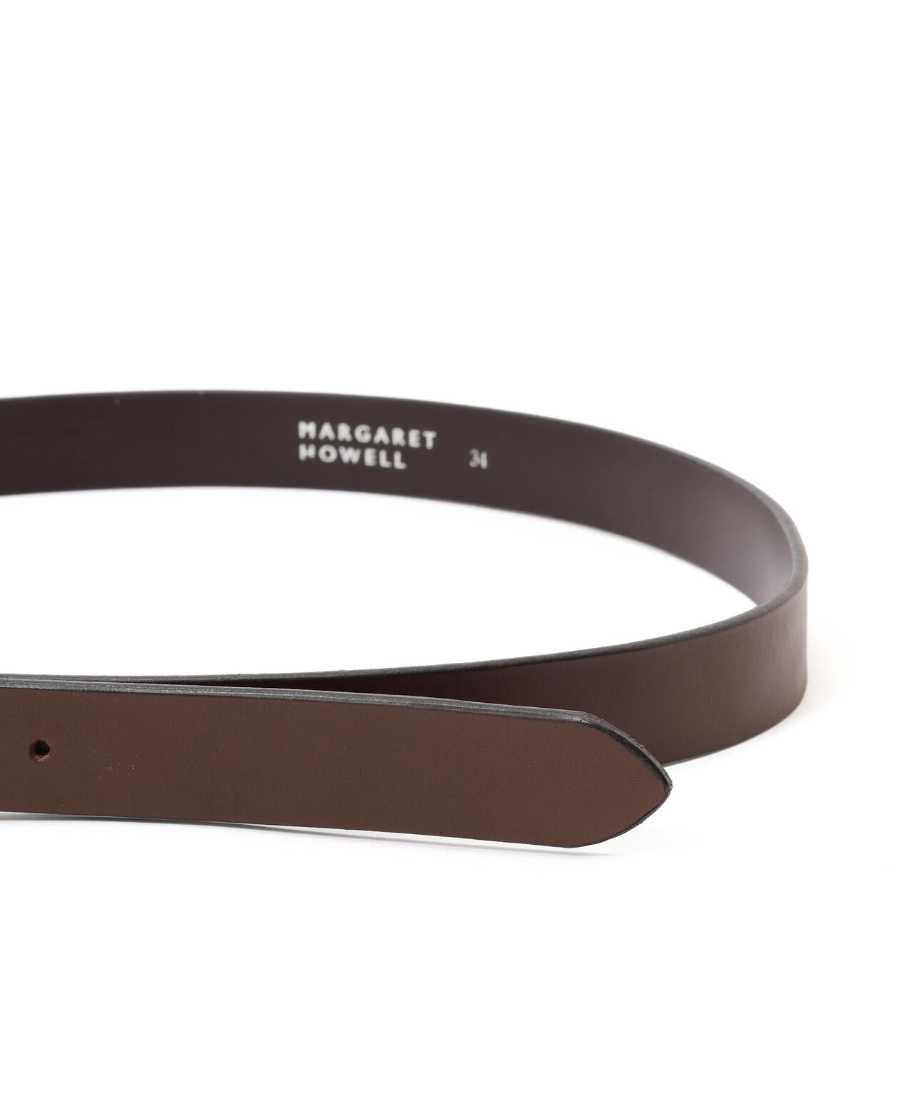 OILED LEATHER NARROW BELT