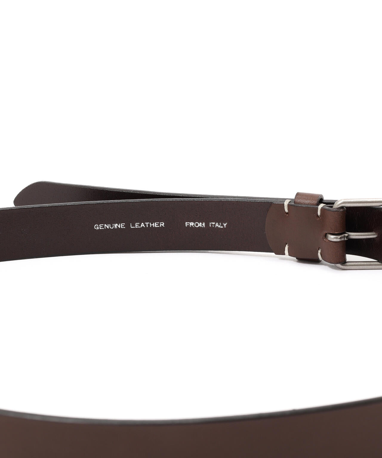 OILED LEATHER NARROW BELT