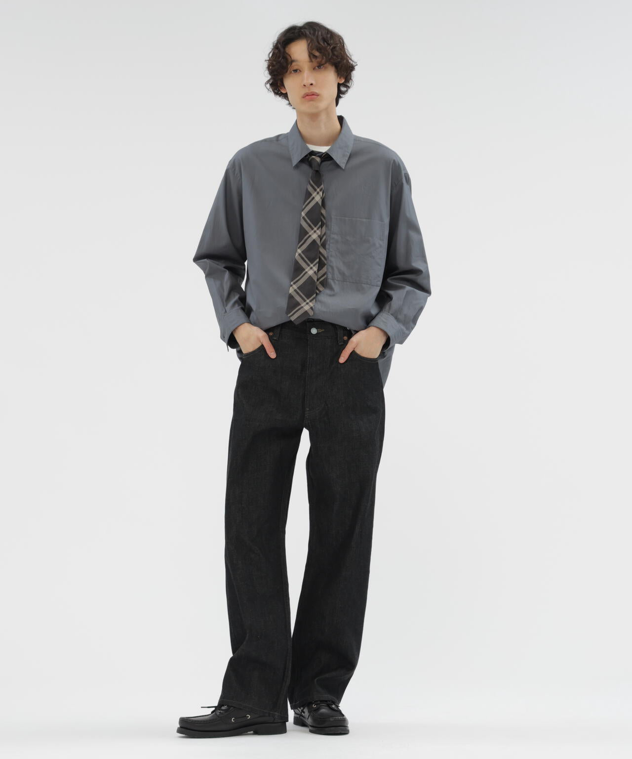 TWO COLOUR TARTAN SILK TIE