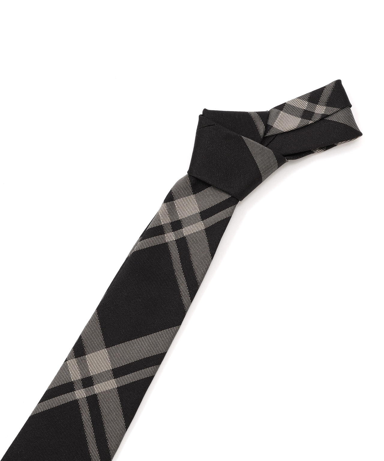 TWO COLOUR TARTAN SILK TIE