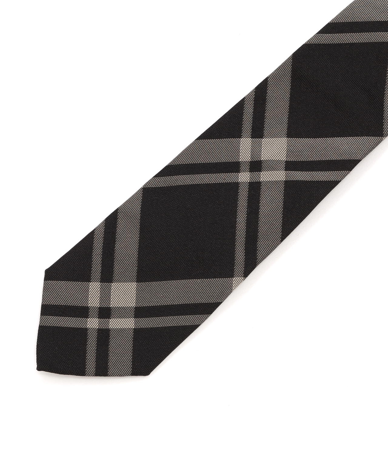 TWO COLOUR TARTAN SILK TIE