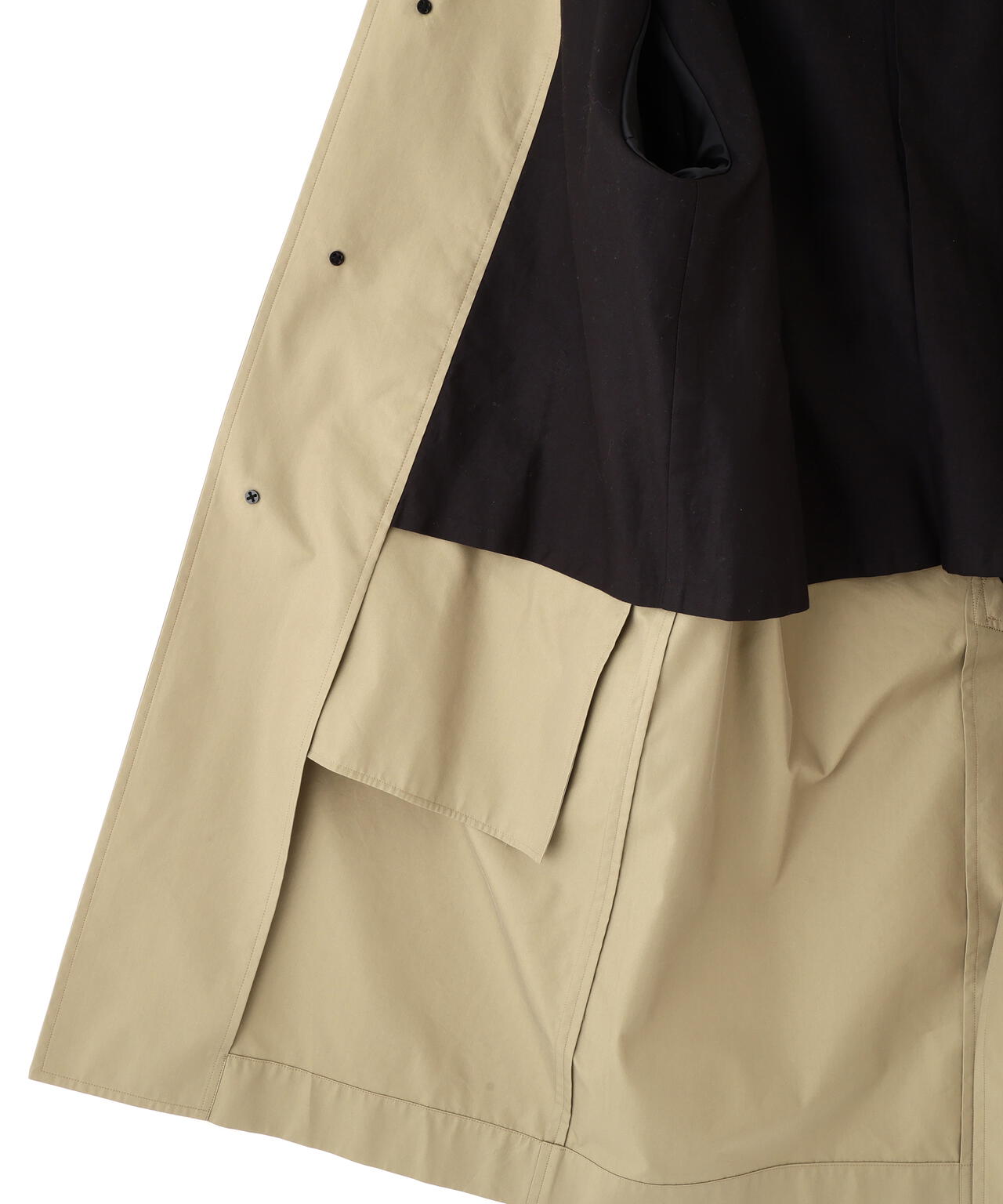 COTTON NYLON GABARDINE COAT