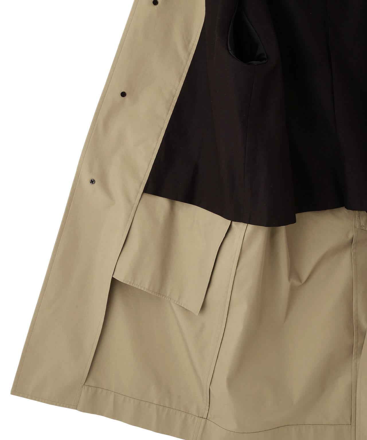 COTTON NYLON GABARDINE COAT