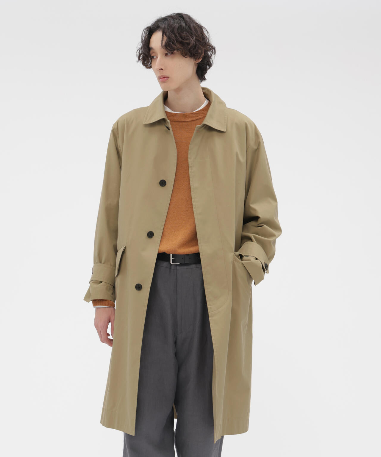 COTTON NYLON GABARDINE COAT