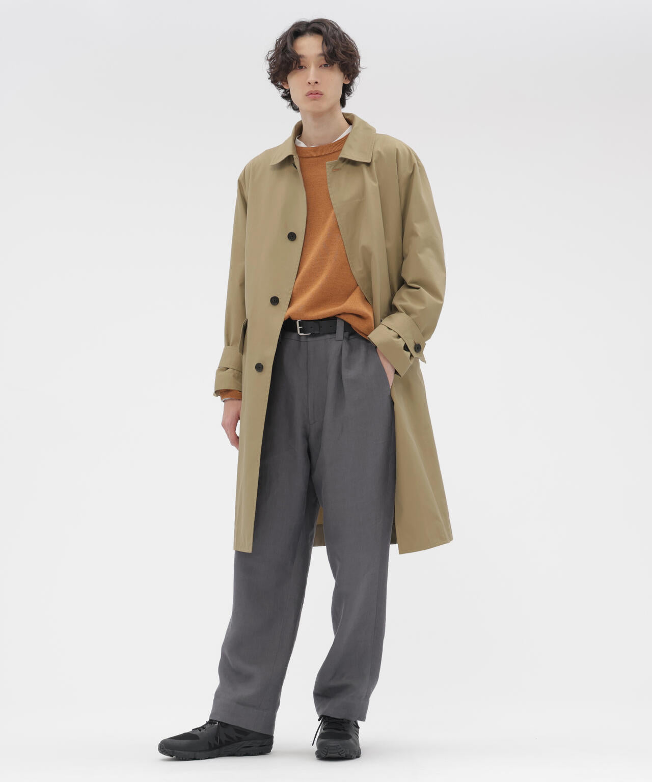 COTTON NYLON GABARDINE COAT