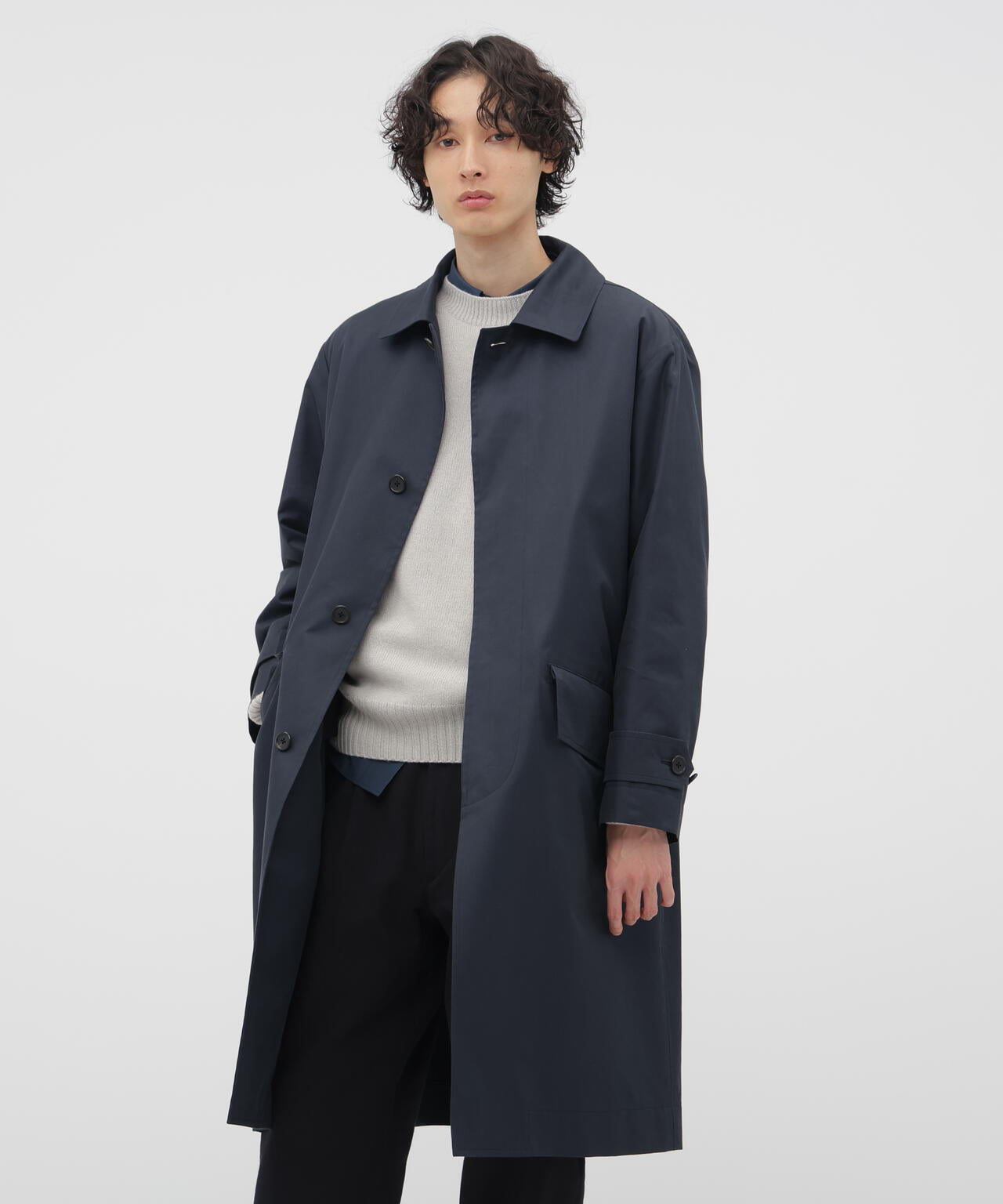 COTTON NYLON GABARDINE COAT