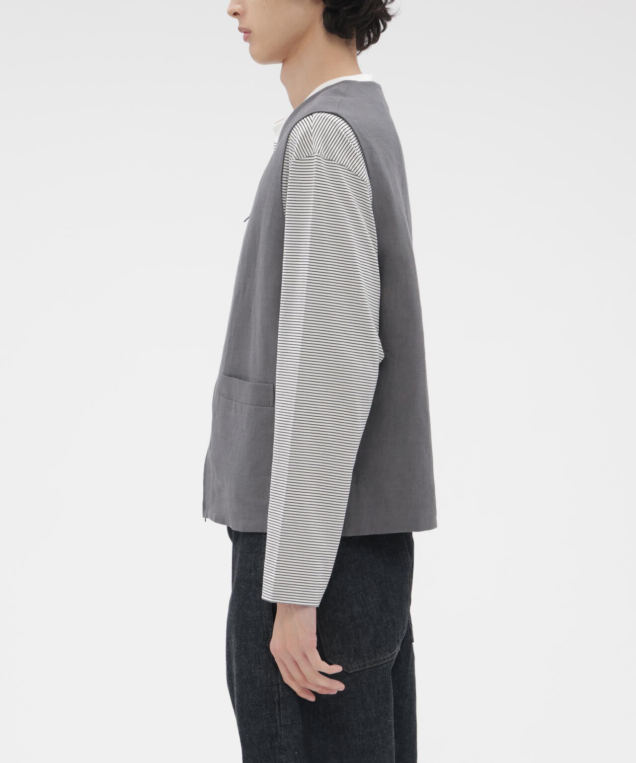 COMPACT LINEN TWILL BLOUSON
