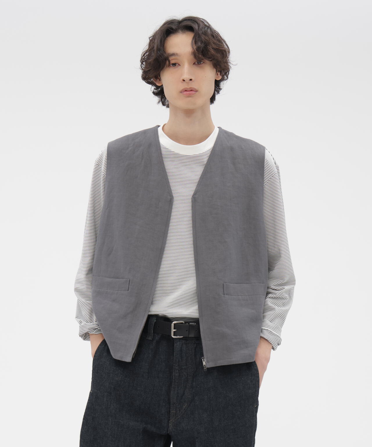 COMPACT LINEN TWILL BLOUSON