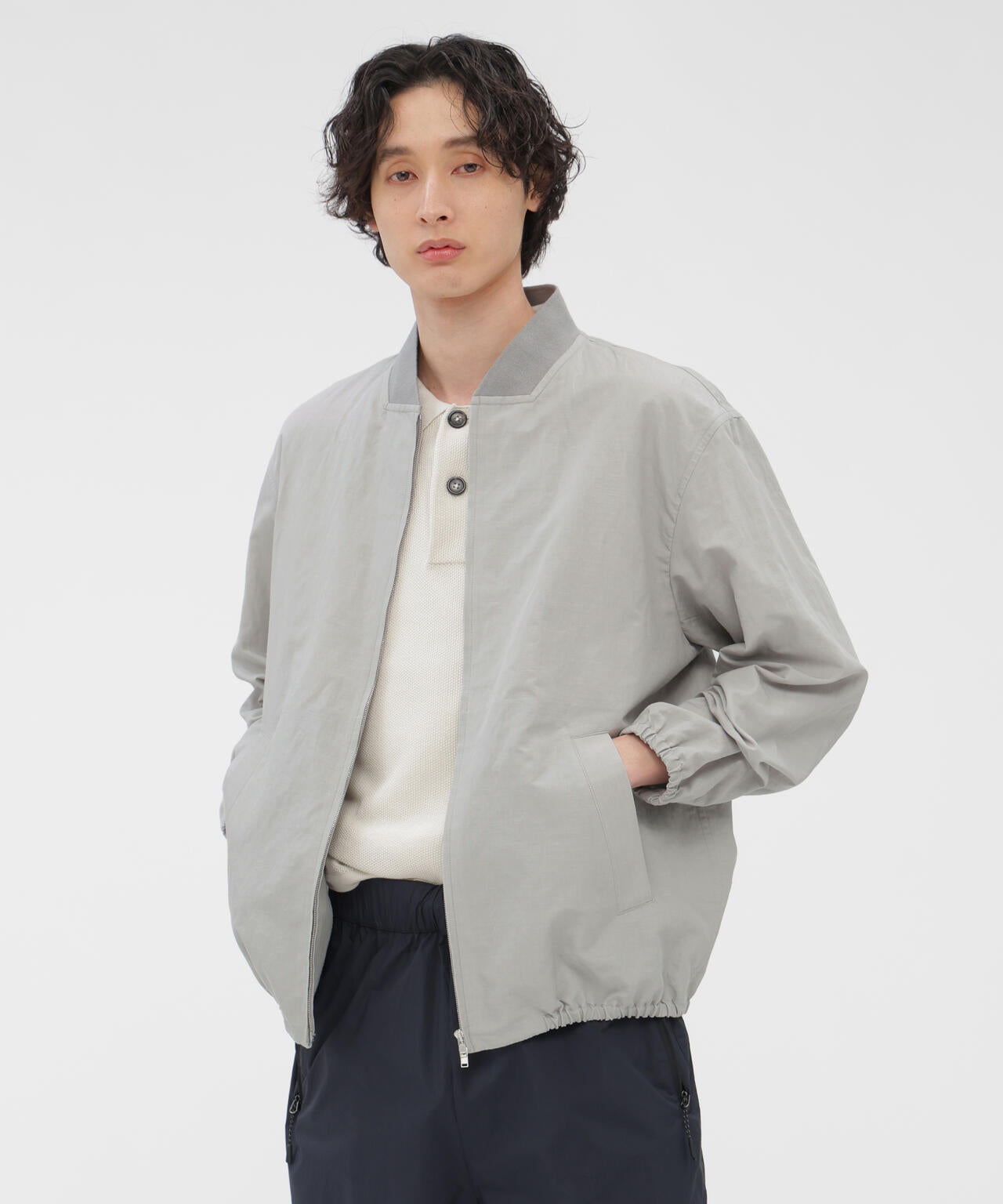 COTTON RAMIE POPLIN BLOUSON