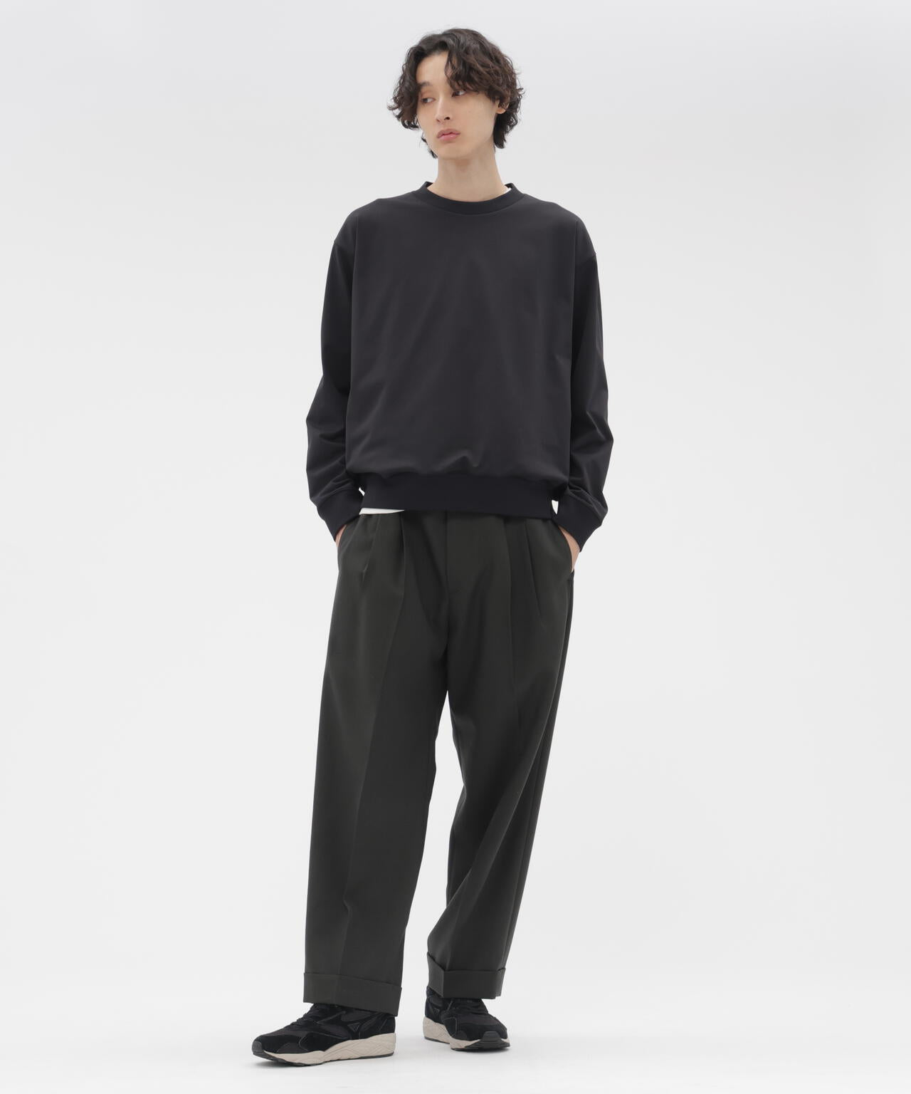 DOUBLE TWISTED WOOL TROUSERS