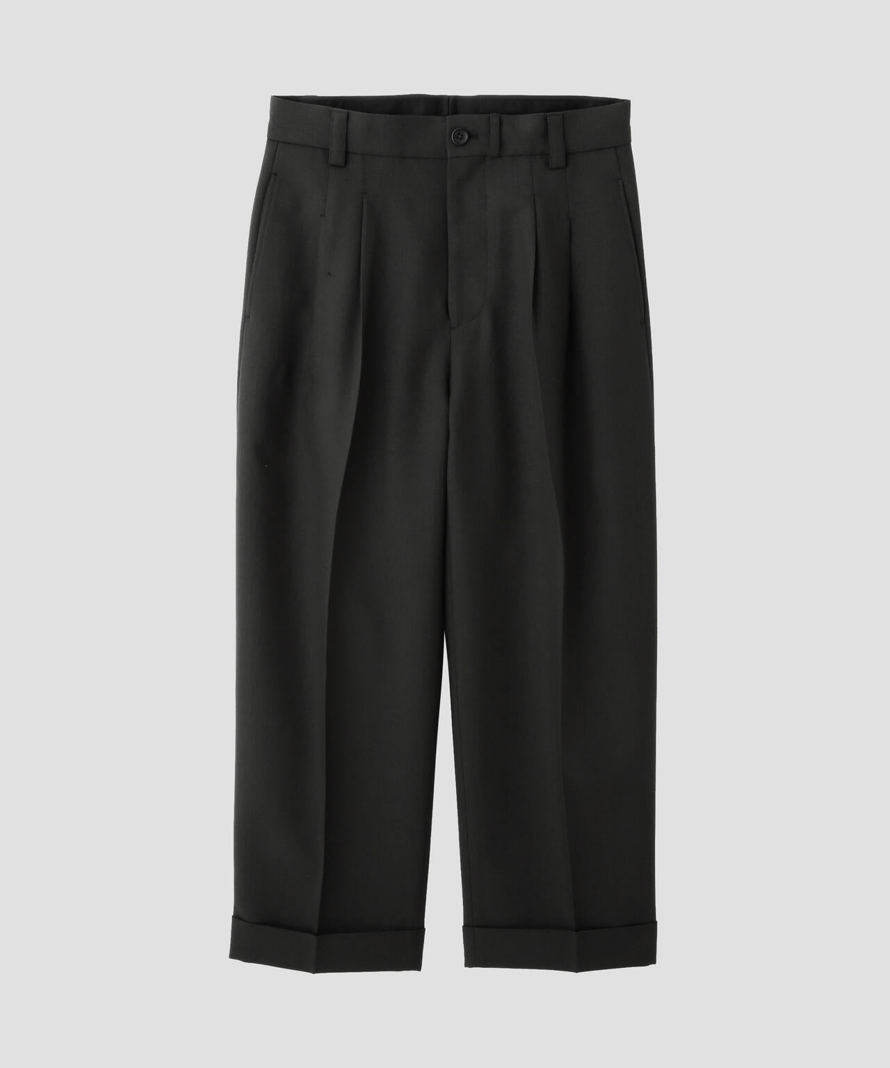 DOUBLE TWISTED WOOL TROUSERS