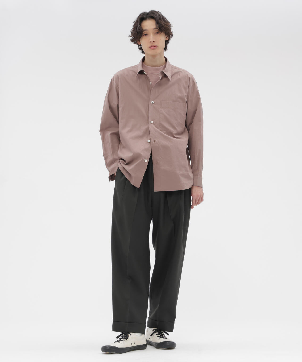 DOUBLE TWISTED WOOL TROUSERS