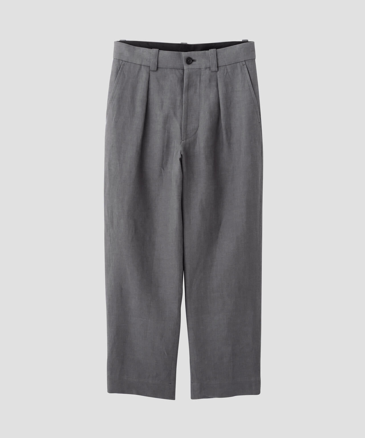 COMPACT LINEN TWILL TROUSERS