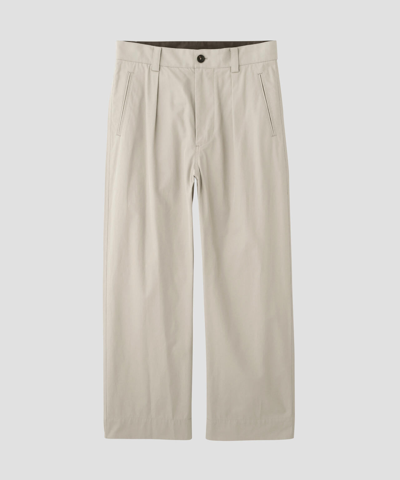 EGYPTIAN COTTON GABARDINE TROUSERS