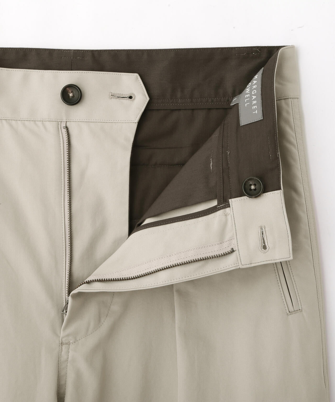 EGYPTIAN COTTON GABARDINE TROUSERS