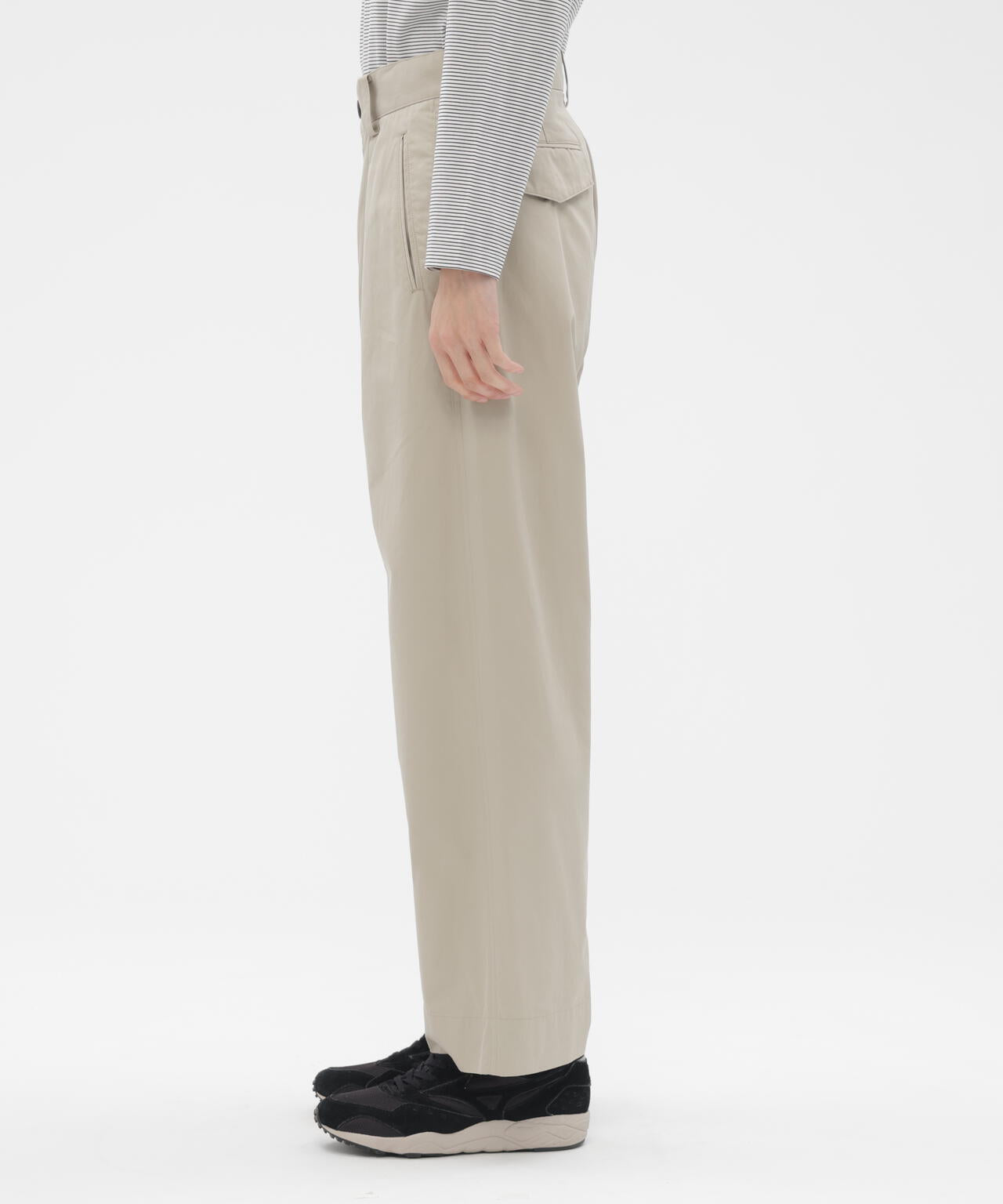 EGYPTIAN COTTON GABARDINE TROUSERS