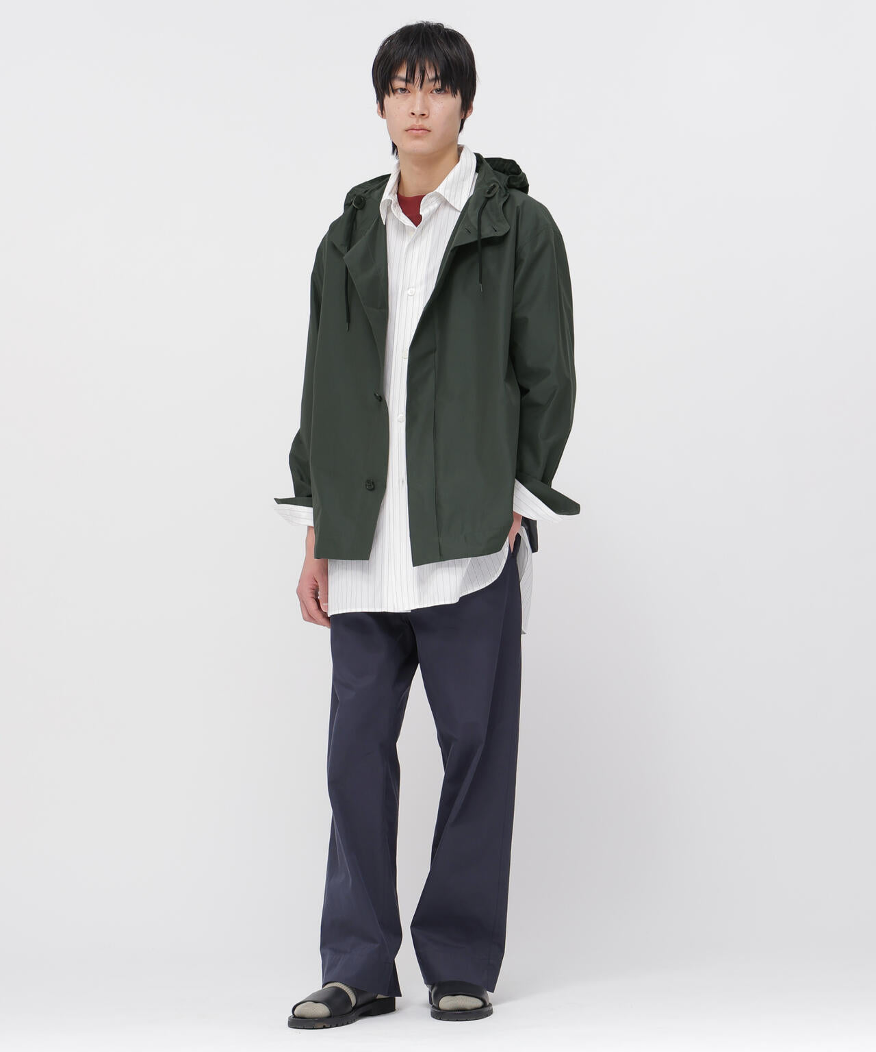 EGYPTIAN COTTON GABARDINE TROUSERS