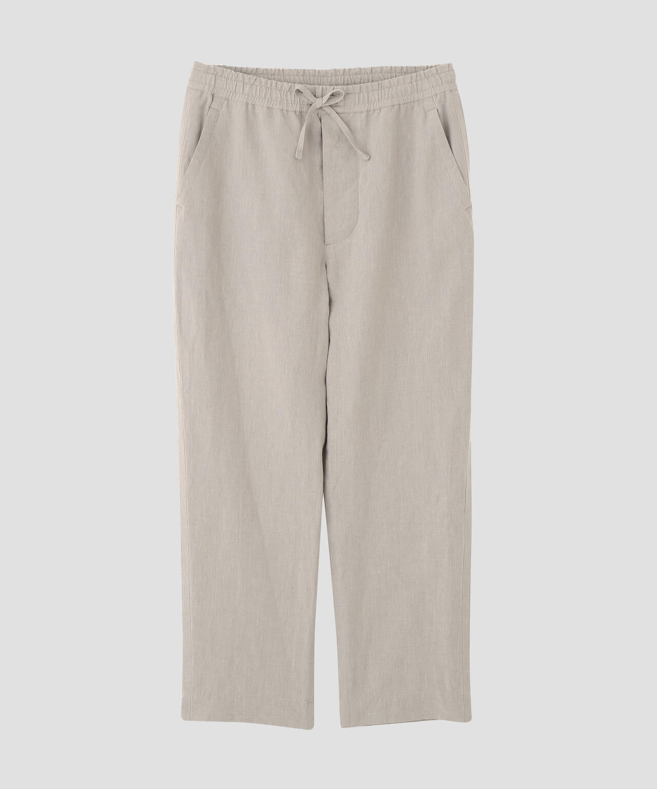 YARN DYED LINEN PLAINWEAVE TROUSERS