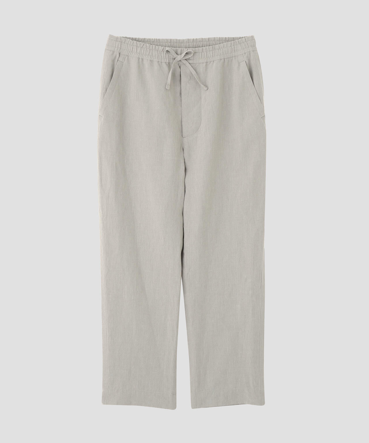 YARN DYED LINEN PLAINWEAVE TROUSERS