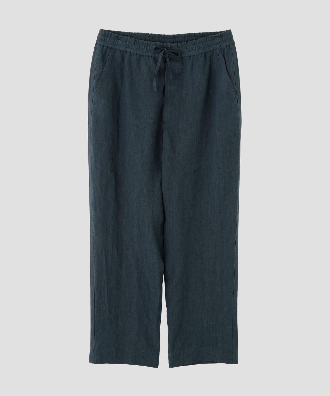 YARN DYED LINEN PLAINWEAVE TROUSERS