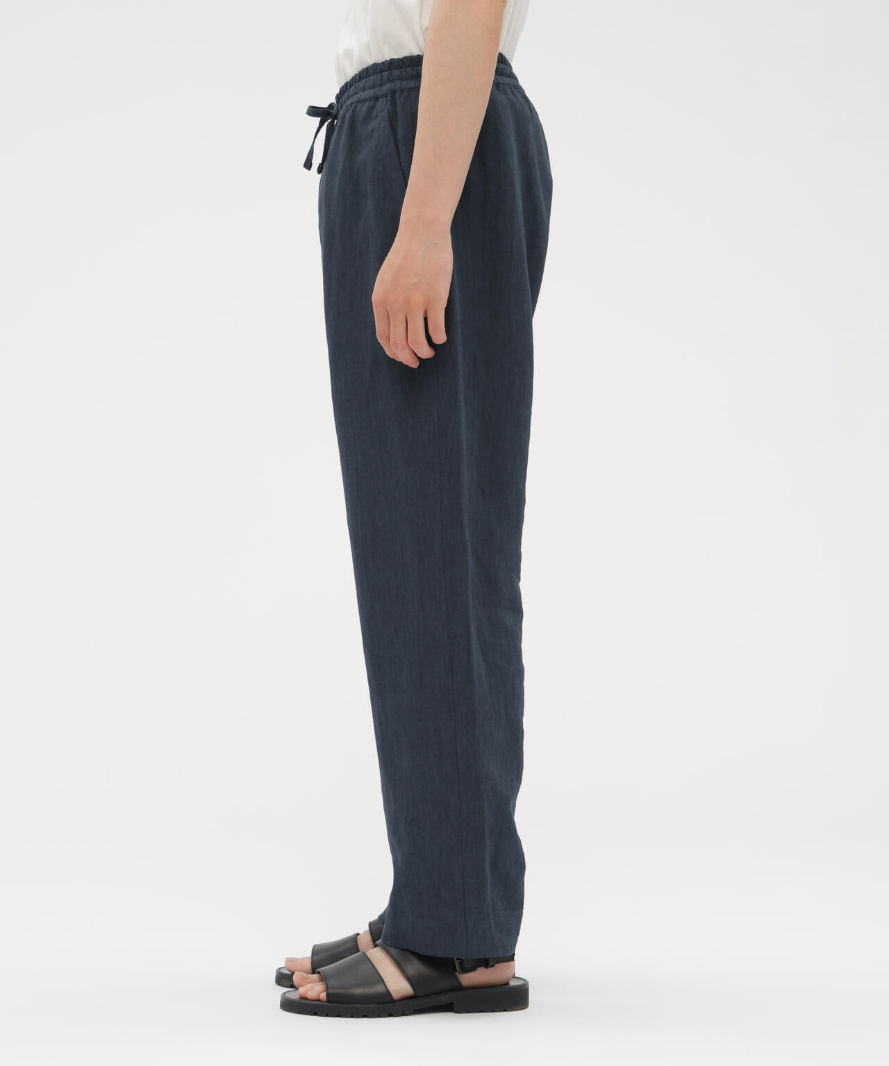 YARN DYED LINEN PLAINWEAVE TROUSERS