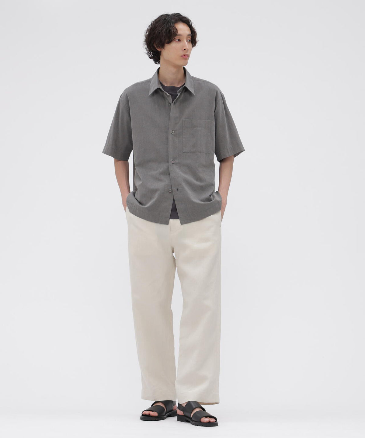 LINEN CANVAS TROUSERS