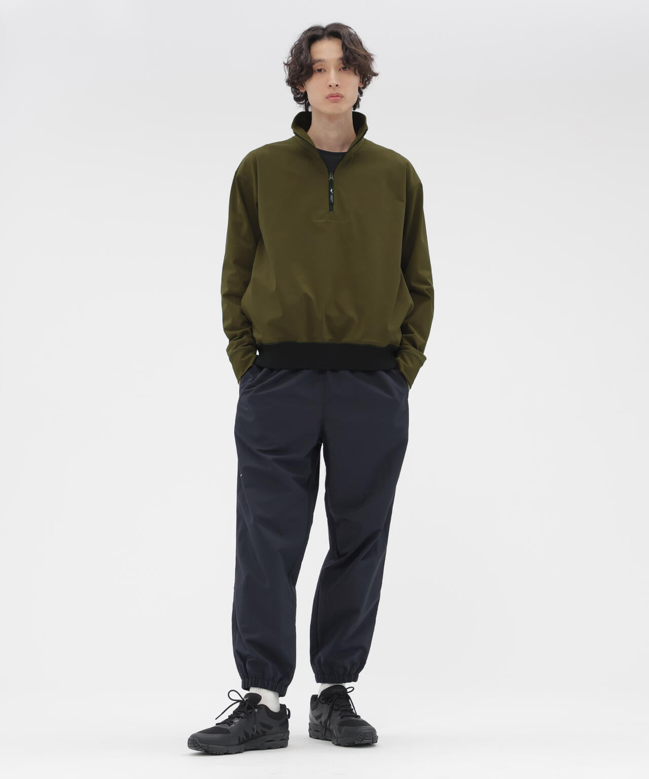 WATER REPELENT NYLON POPLIN TROUSERS