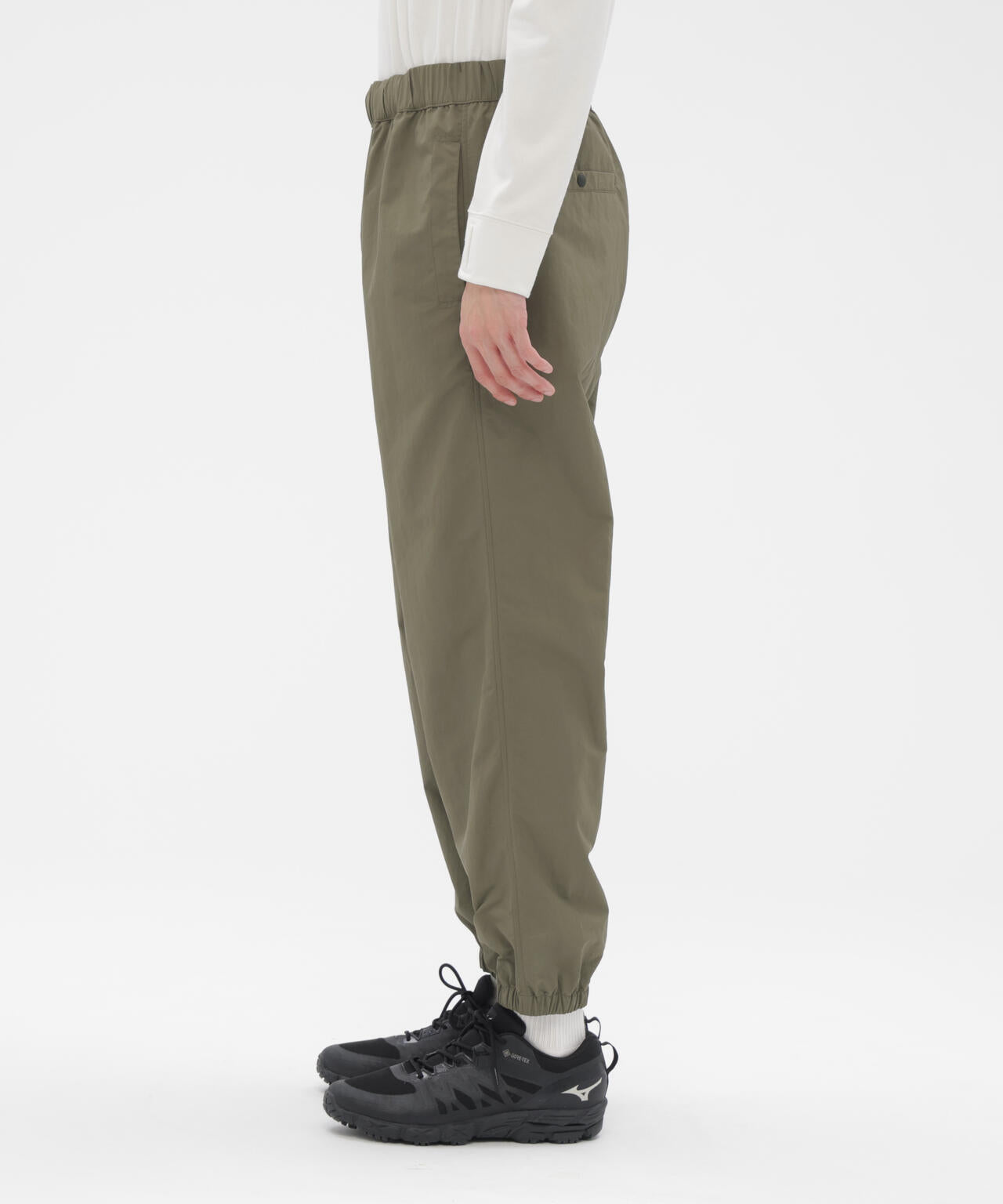 WATER REPELENT NYLON POPLIN TROUSERS