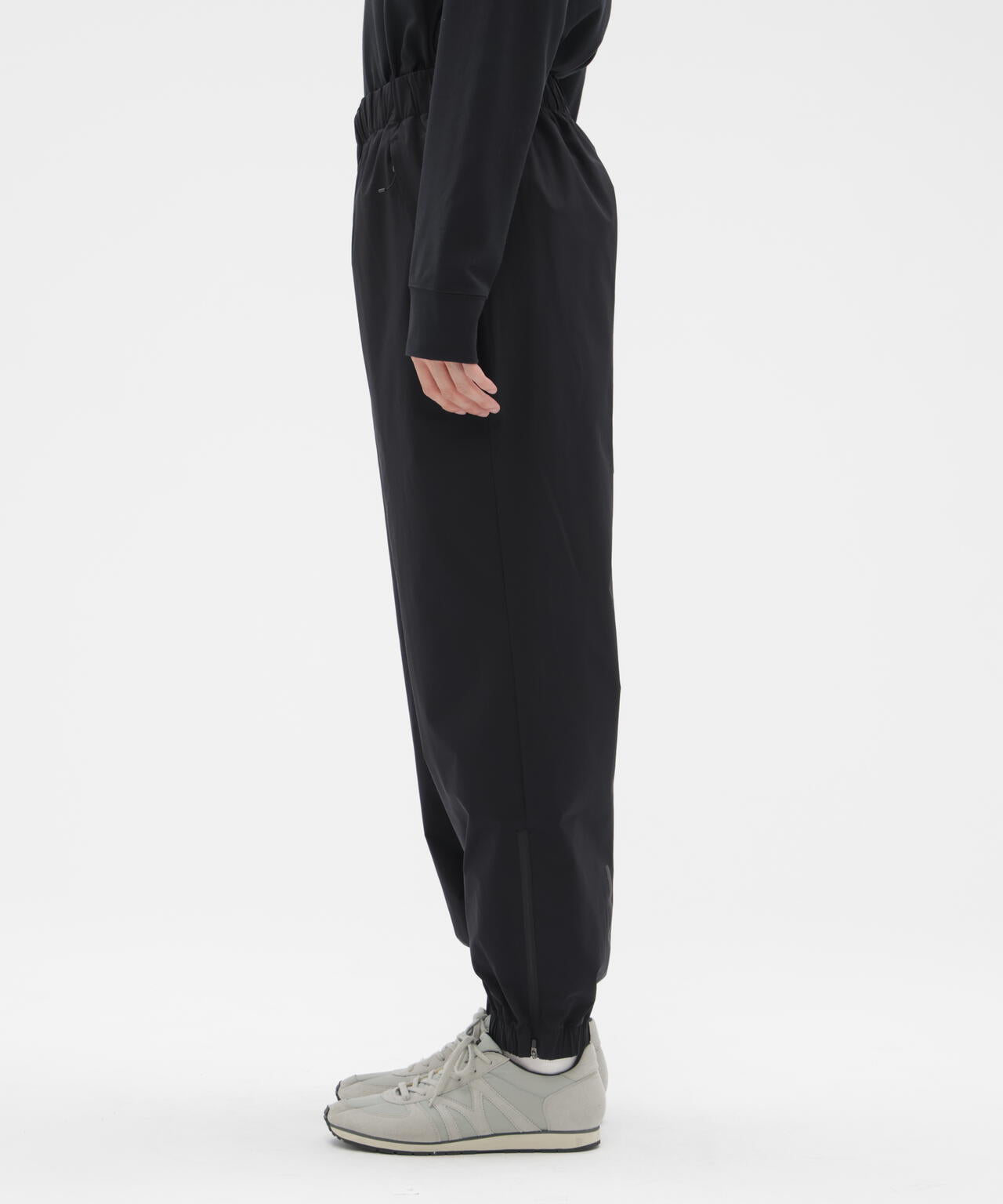STRETCH POLYESTER TROUSERS