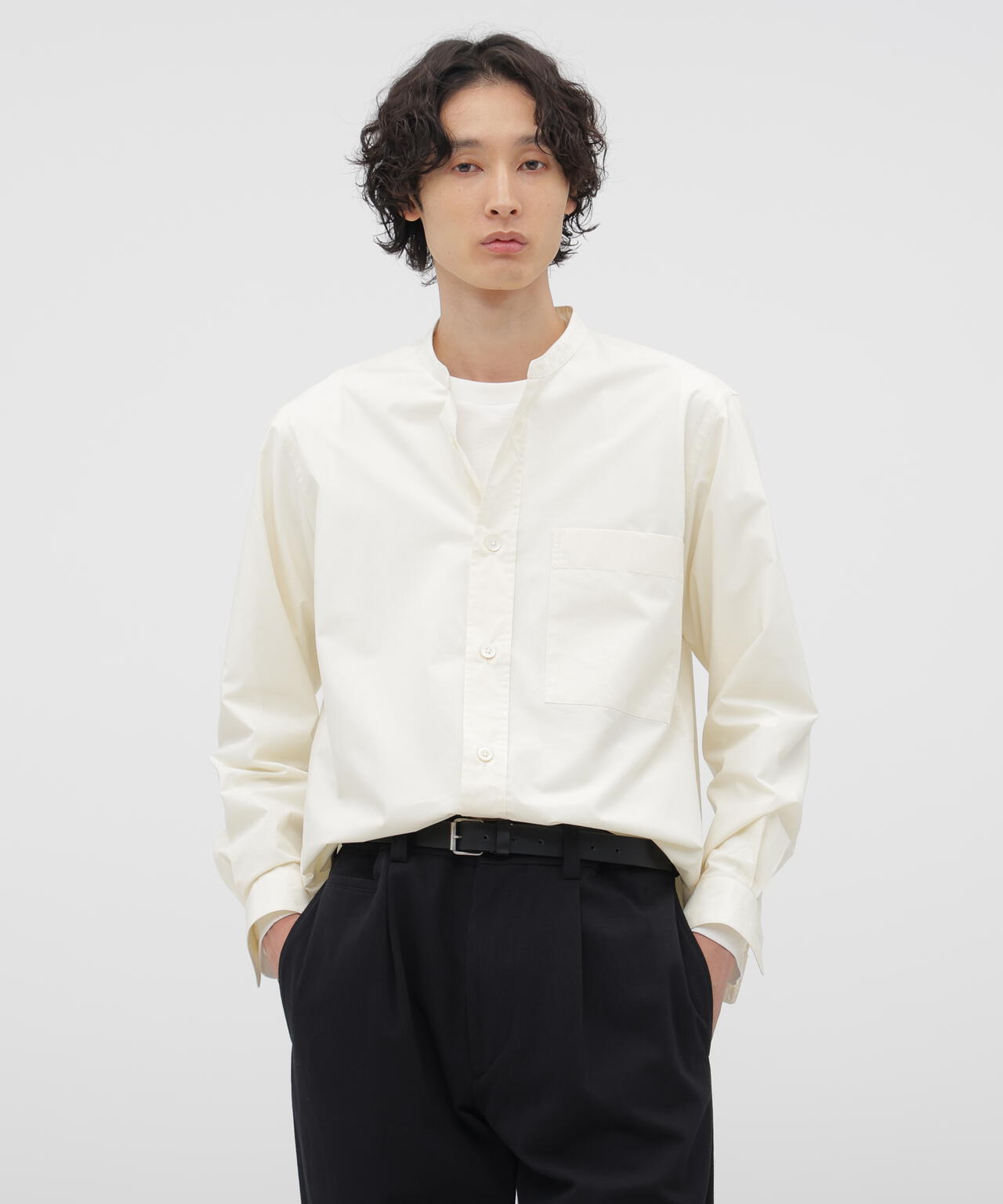 COTTON WOOL POPLIN SHIRT