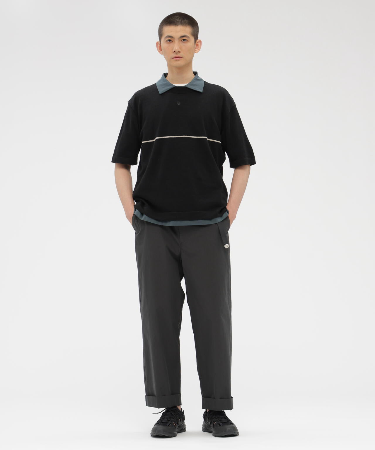 LINEN COTTON SINGLE STRIPE KNITWEAR