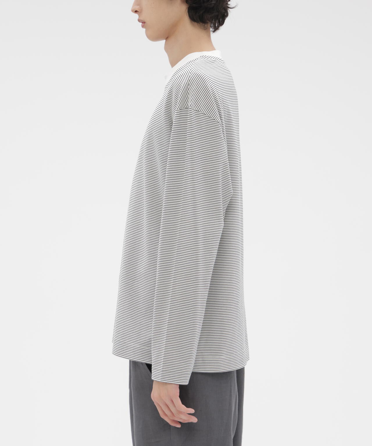 COTTON STRIPE JERSEY TOP