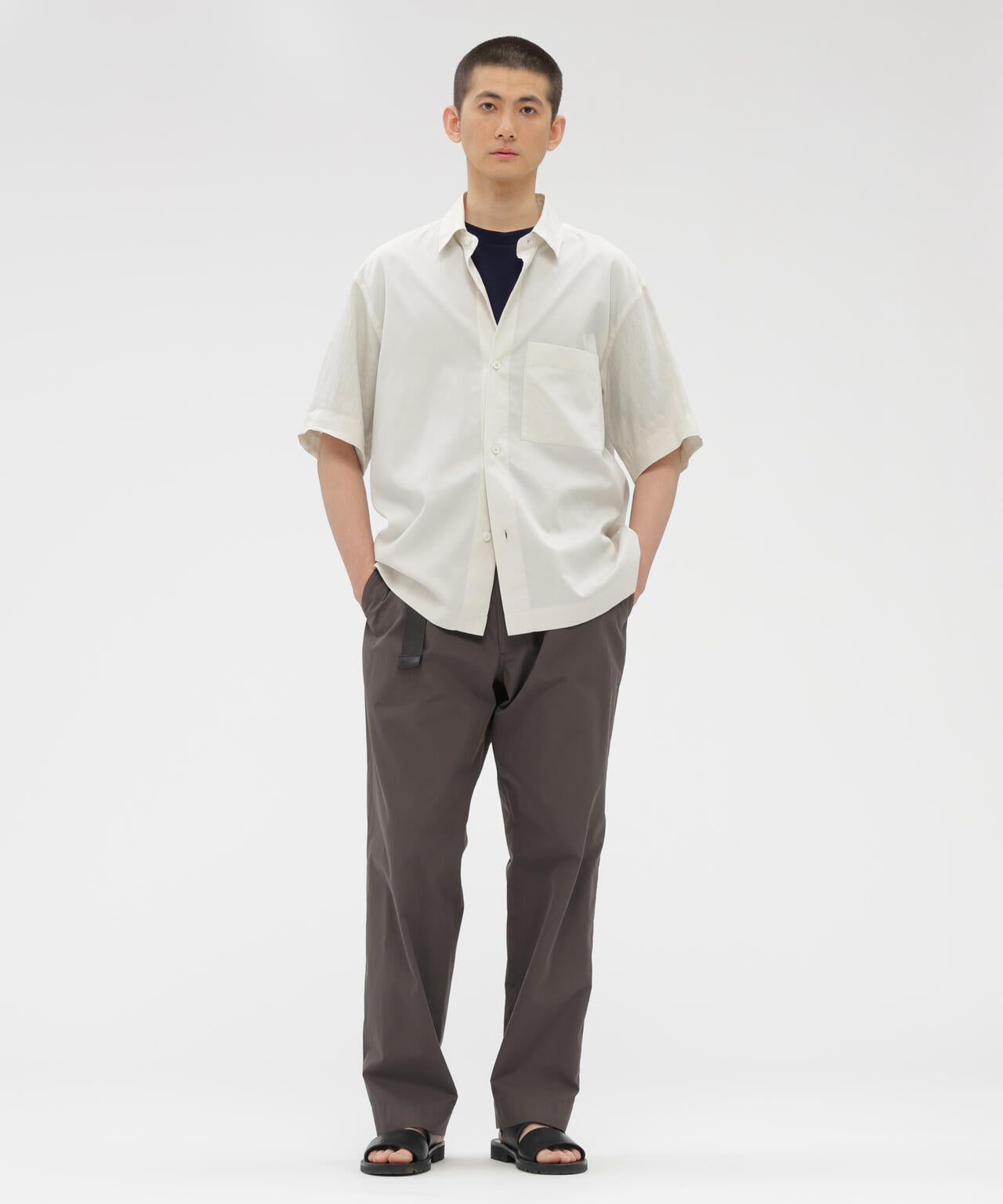COTTON LINEN PIQUE TOP